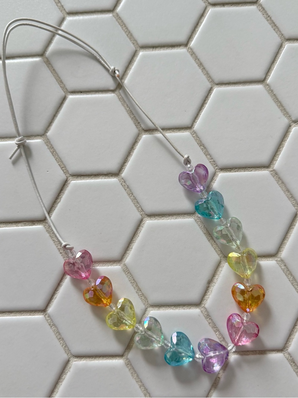 Multicolor Heart Bead Necklace - Women's Jewelry